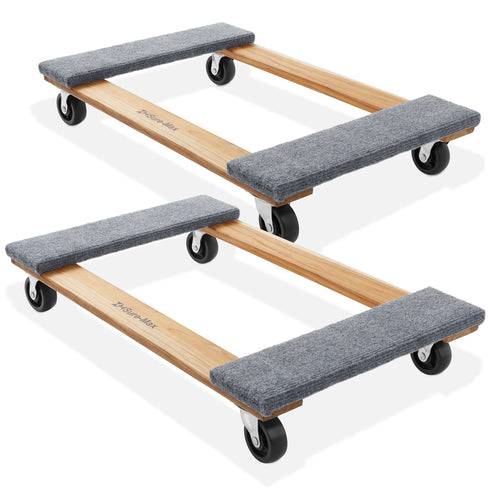 18 x 30-in Furniture Moving Dolly - 2pk - Hardwood w Swivel Casters